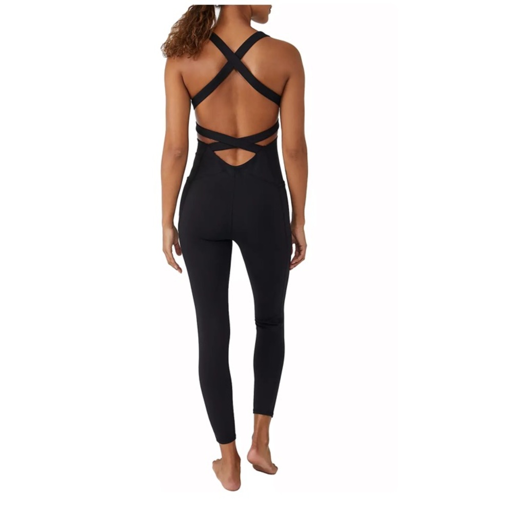 Free People Black My High Onesie, XS